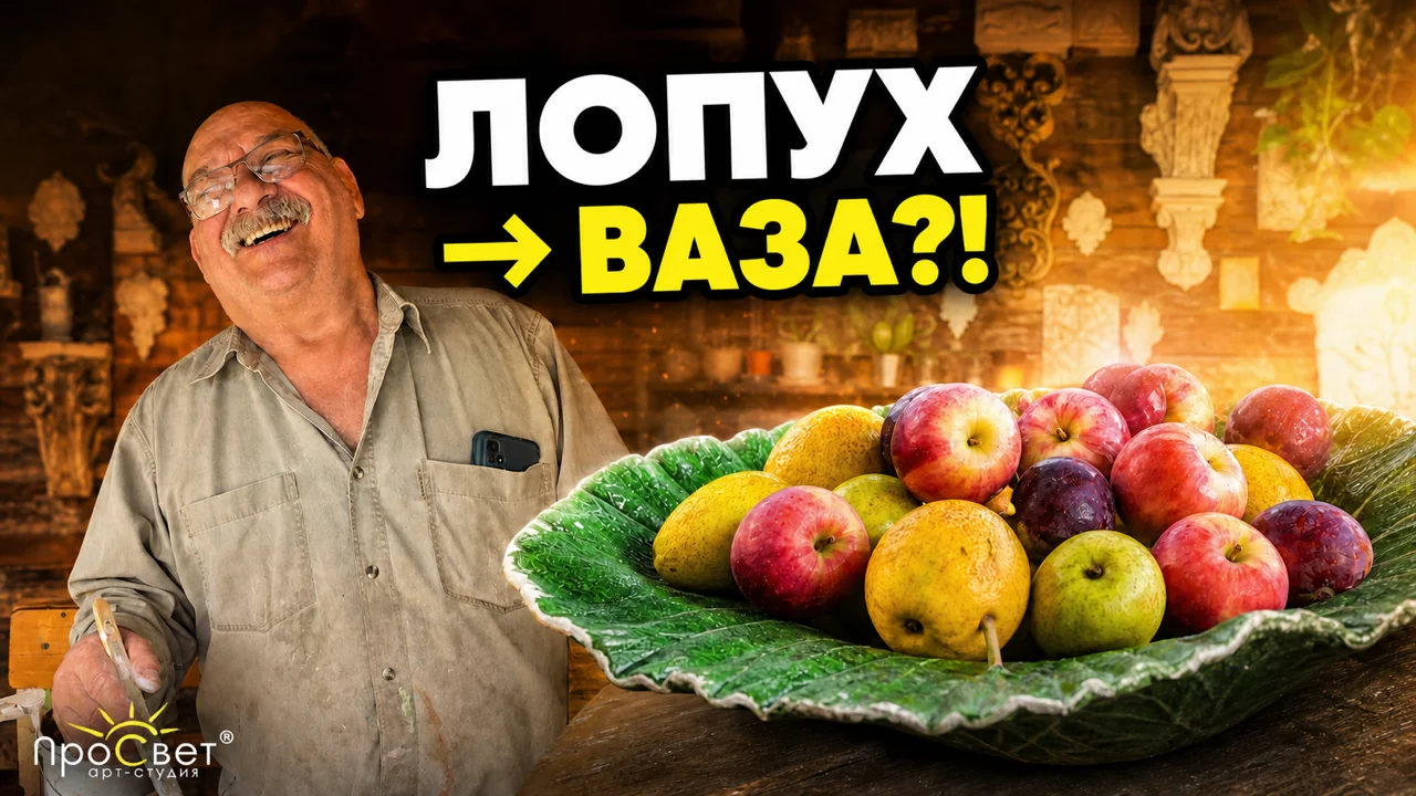 Обложка мастер-класса ПроСвет «Лопух превратился в вазу»